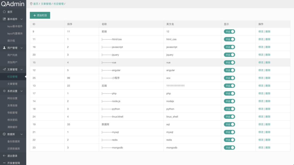 【QAdmin v1.3】基于layui框架与Vue.js构建的轻量级layui后台模板+新增iframe版插图 【QAdmin v1.3】基于layui框架与Vue.js构建的轻量级layui后台模板+新增iframe版插图
