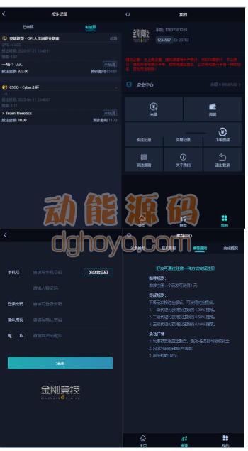 仿金刚电竞-比分源码LOL赛事预测电竞游戏比分竞猜源码[免买分+修复比赛采集]插图